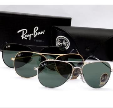 NEW Ray-Ban Aviator Sunglasses RB 3026 Silver Frame Classic Black Lenses 62mm With Box