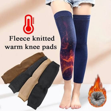 2 Pcs Cashmere Wool Warm Kneecap | Soft & Stretchable Knee Protector for Men & Women | Winter Leg Warmer for Joint Pain Relief & Comfort