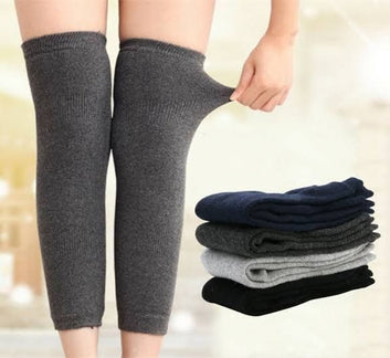 2 Pcs Cashmere Wool Warm Kneecap | Soft & Stretchable Knee Protector for Men & Women | Winter Leg Warmer for Joint Pain Relief & Comfort