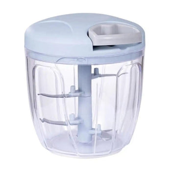 Hand  chopper Manual with 3 Curved Stainless Steel Blades, Handheld Vegetable